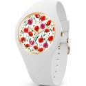 016657 ICE-WATCH Flower Small zegarek damski na białym pasku silikonowym