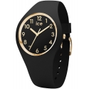 015338 ICE-WATCH GLAM Small damski zegarek na czarnym pasku silikonowym