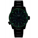 trytowe podświetlenie w zegarku TRASER P68 Pathfinder GMT Green SS 109525